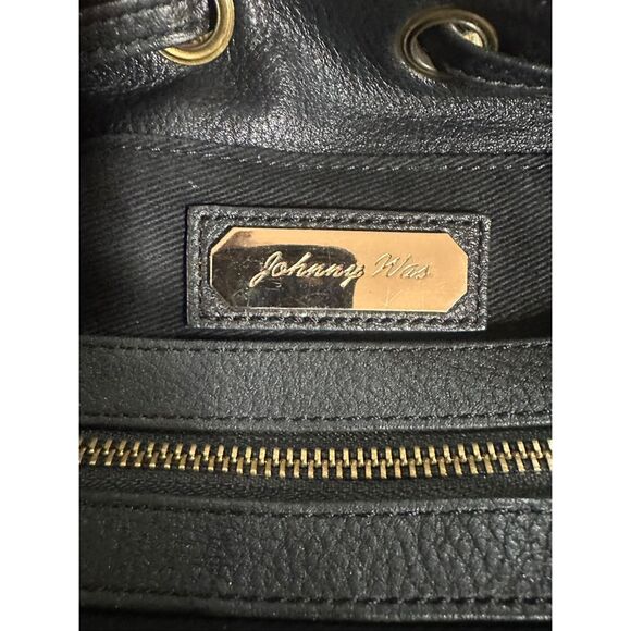 Johnny Was Johnny Was Axton Embroidered Leather Pull Closure Purse Crossbody Bag - Picture 8 of 12